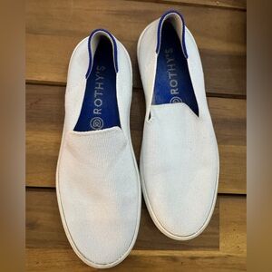 Rothy's Women's The Sneaker Slip On White Knit Comfort Casual Shoes Size 7